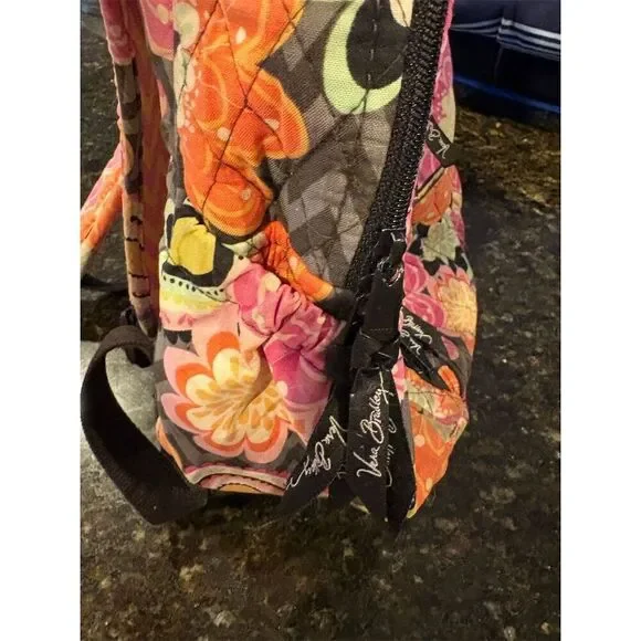 Vera Bradley Floral Multicolor Backpack Unisex Casual Adjustable Straps - Picture 13 of 14